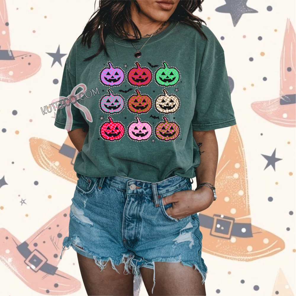 Checkered Pumpkins- T-shirt/ Sweater