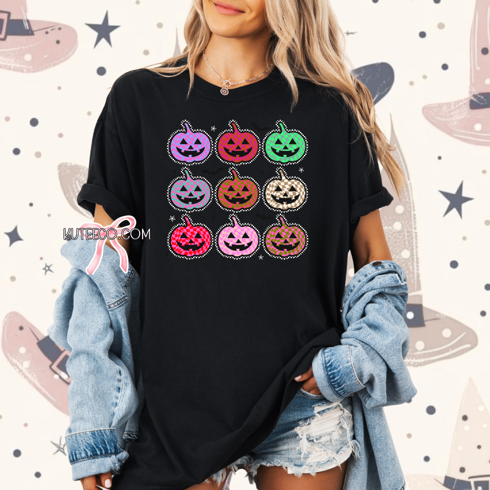 Checkered Pumpkins- T-shirt/ Sweater