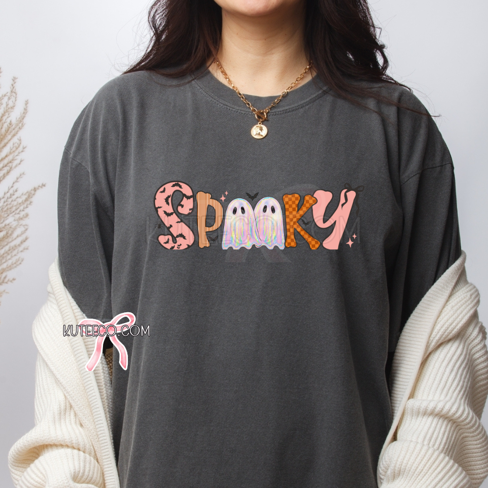 Spooky Holographic Ghostie- T-Shirt/ Sweater