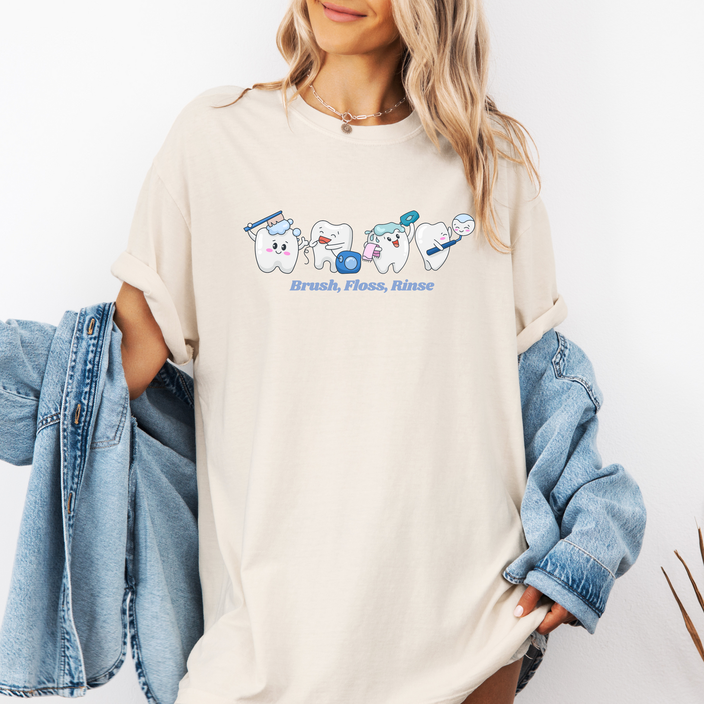 Brush,Floss, Rinse- Tee