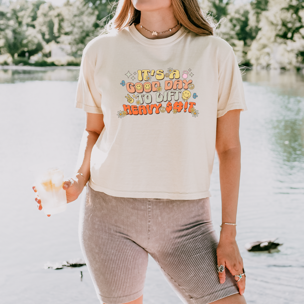 Lift Heavy- CROP Tee