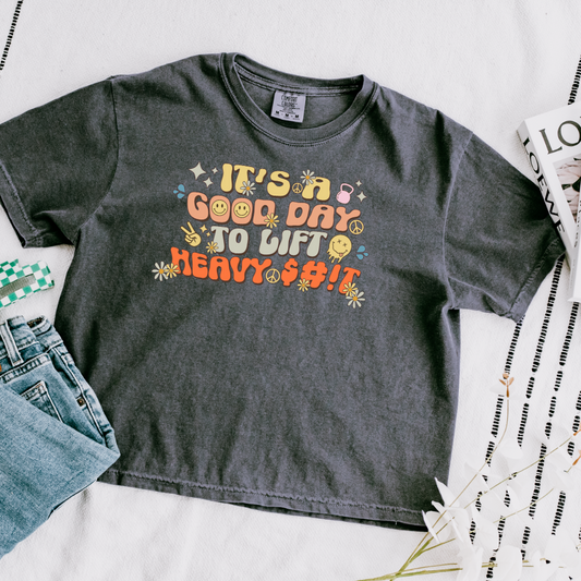 Lift Heavy- CROP Tee