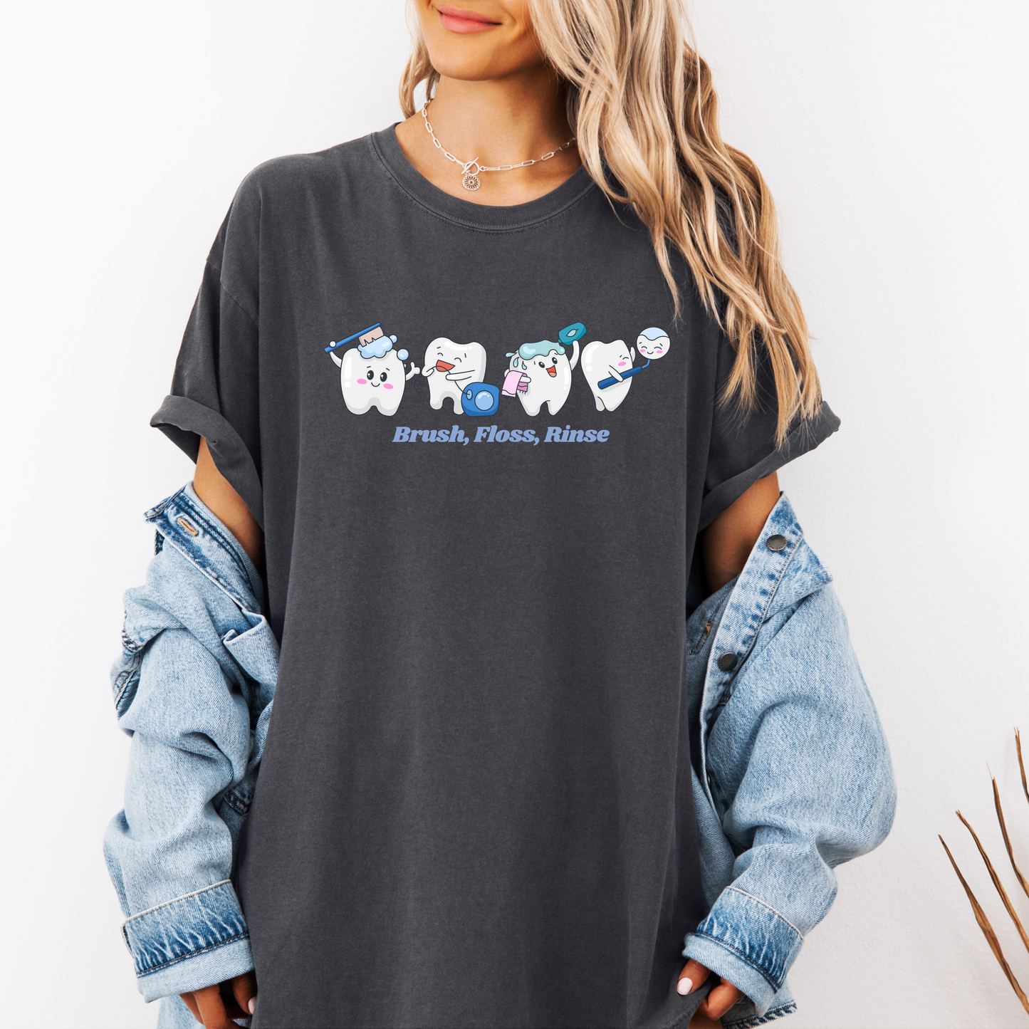 Brush,Floss, Rinse- Tee