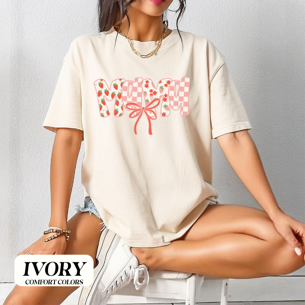 Strawberry( Pick your Text NEUTRAL) - Comfort Colors Tee