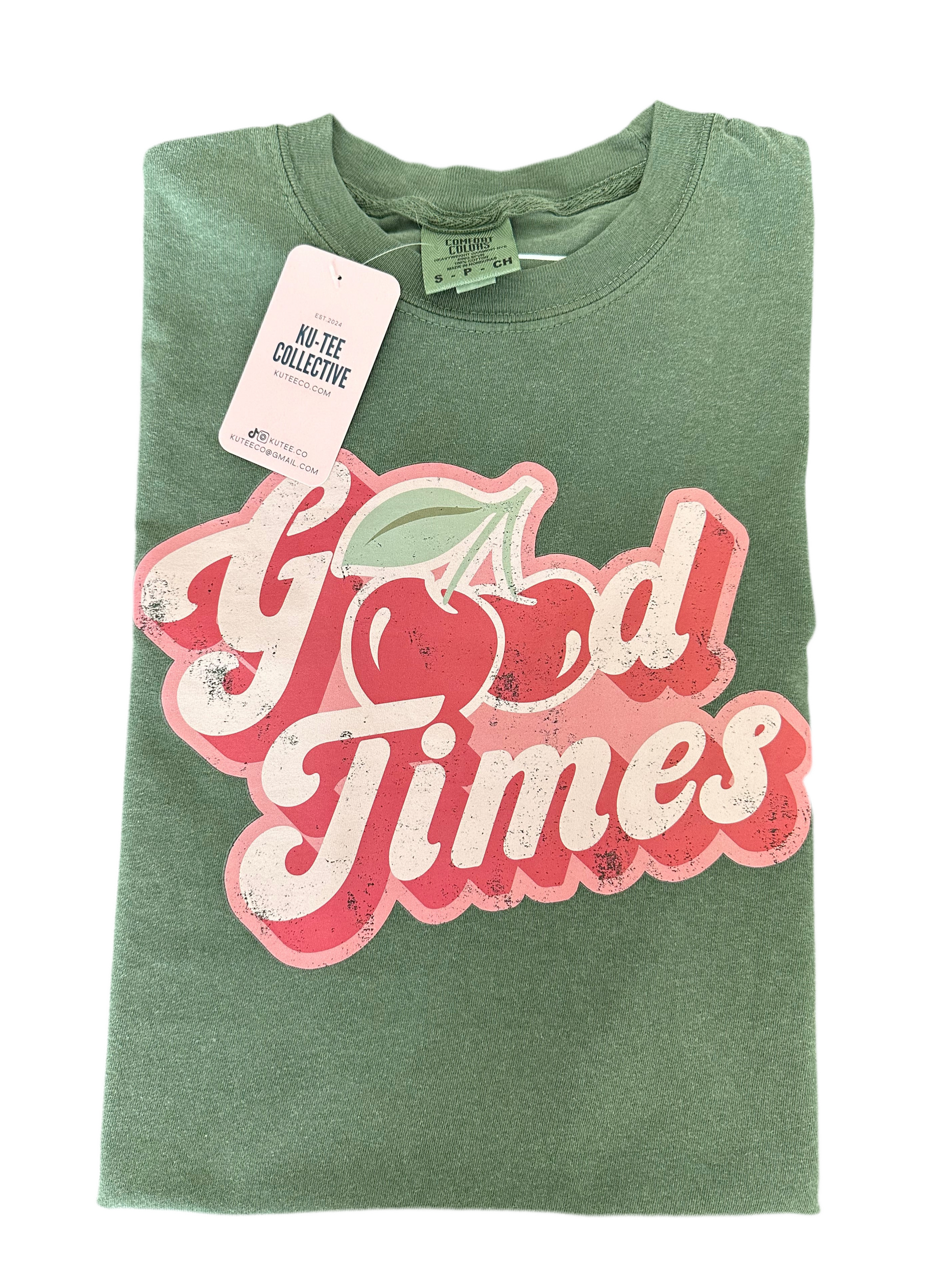 cherry good times t shirt