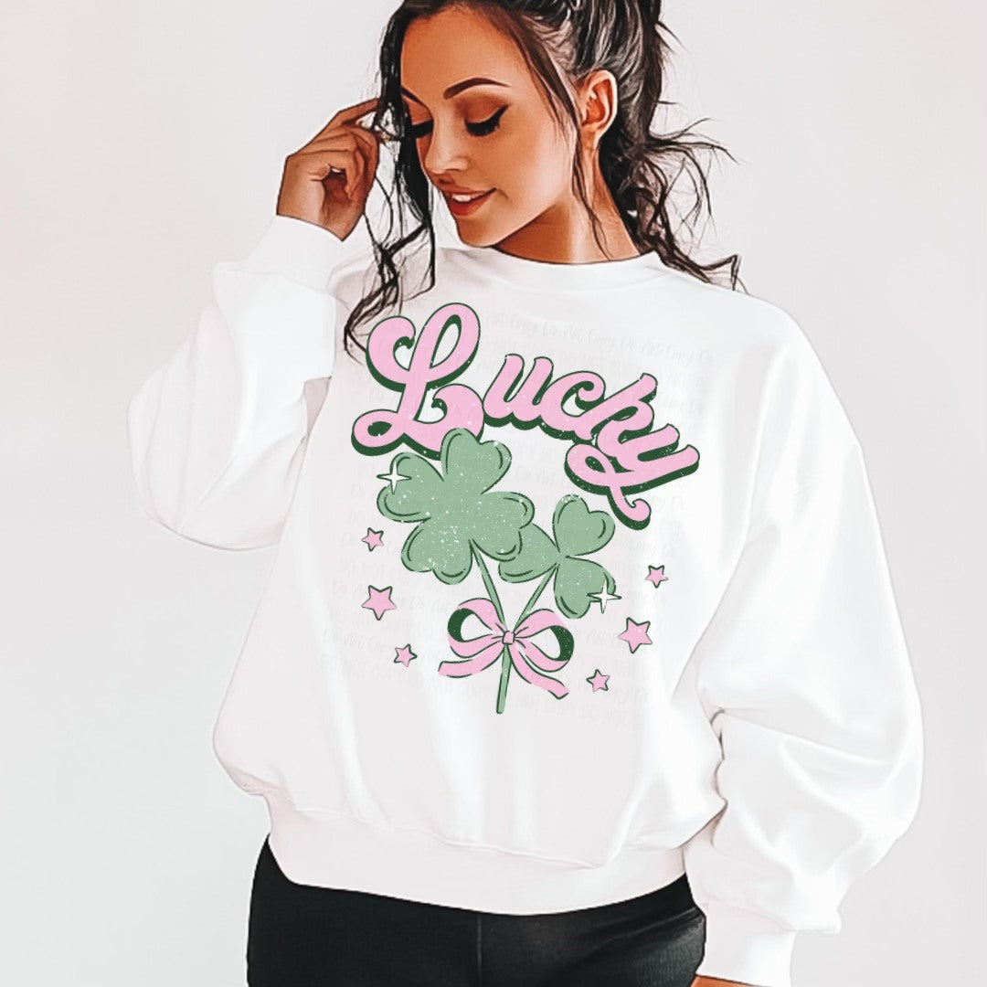 Pink Lucky- Sweater Crewneck