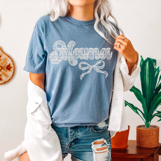 Lace Mama Bow- Tee