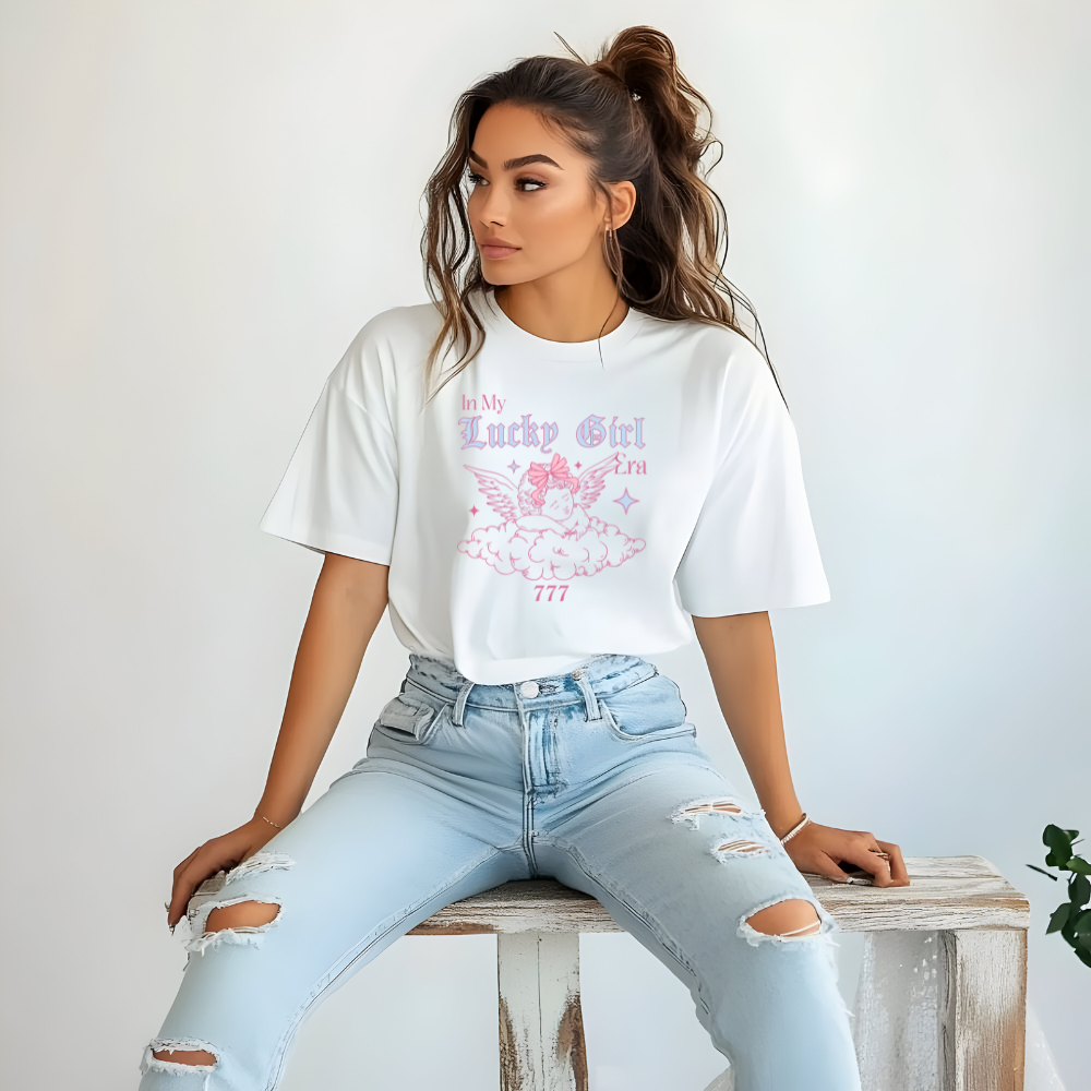 Lucky Girl 777- CROP Tee