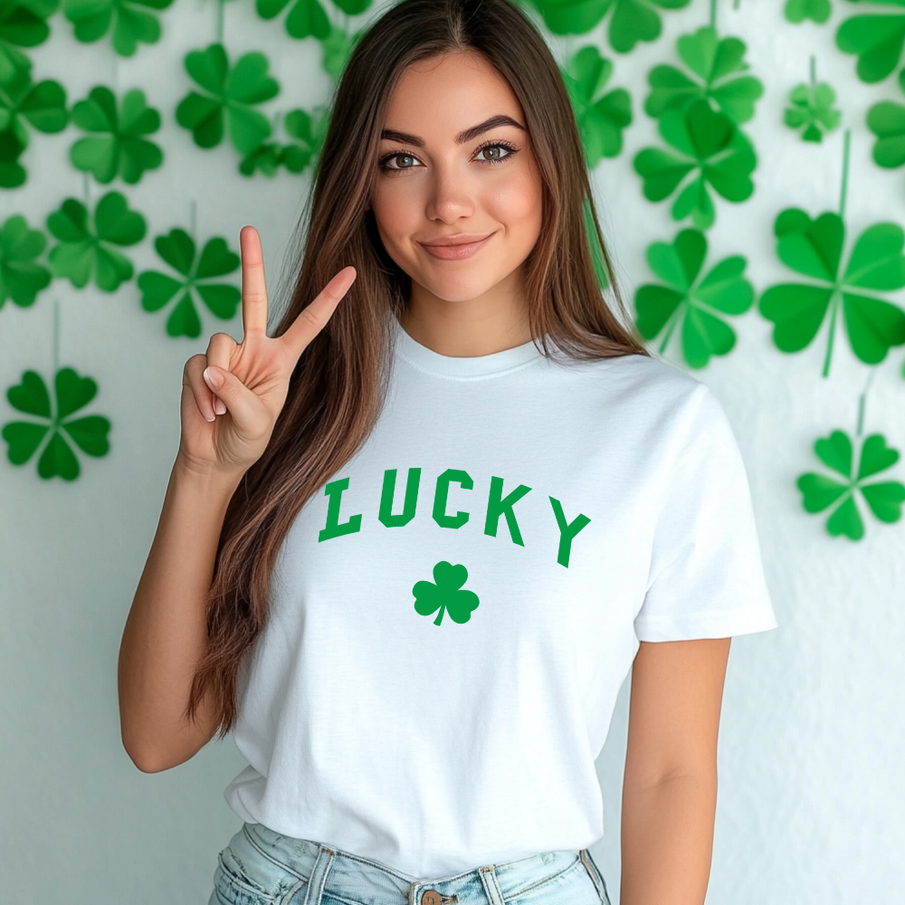 Simply Lucky- Crewneck Tee