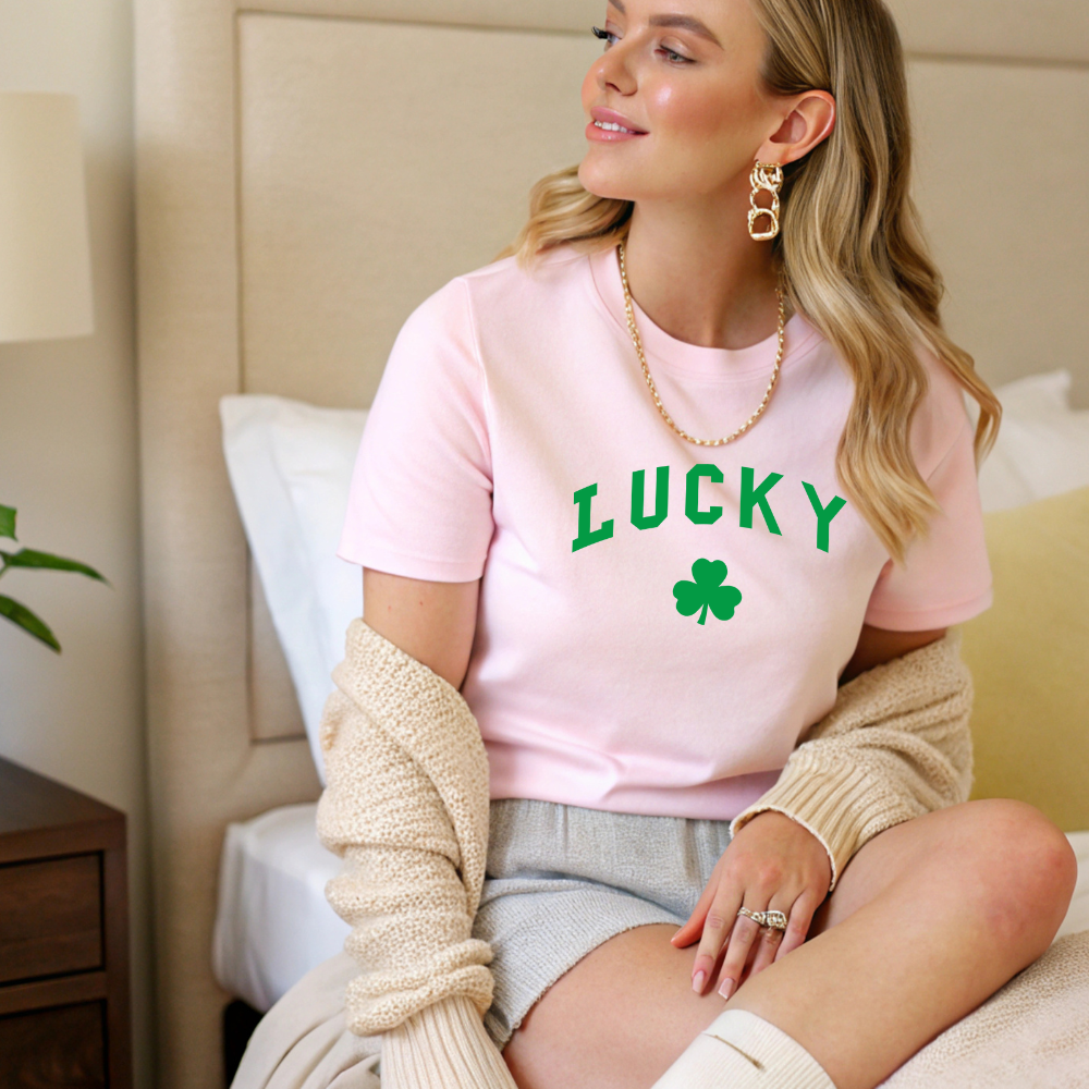 Simply Lucky- Crewneck Tee