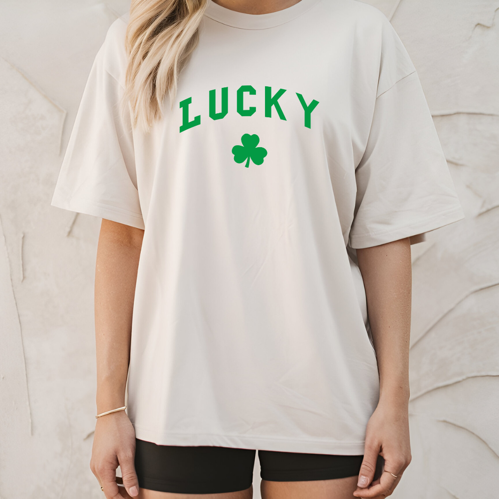 Simply Lucky- Crewneck Tee