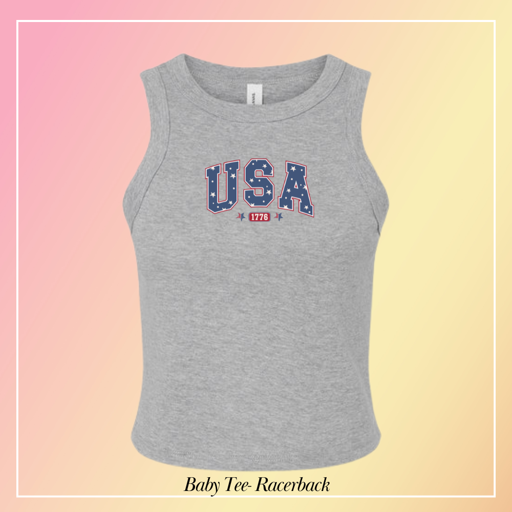 USA-Ribbed Tank Tops