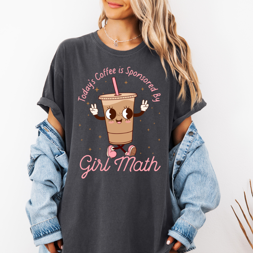 coffee and girl math pepper comfort colors tshirt