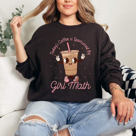 girl math sweater crewnewck