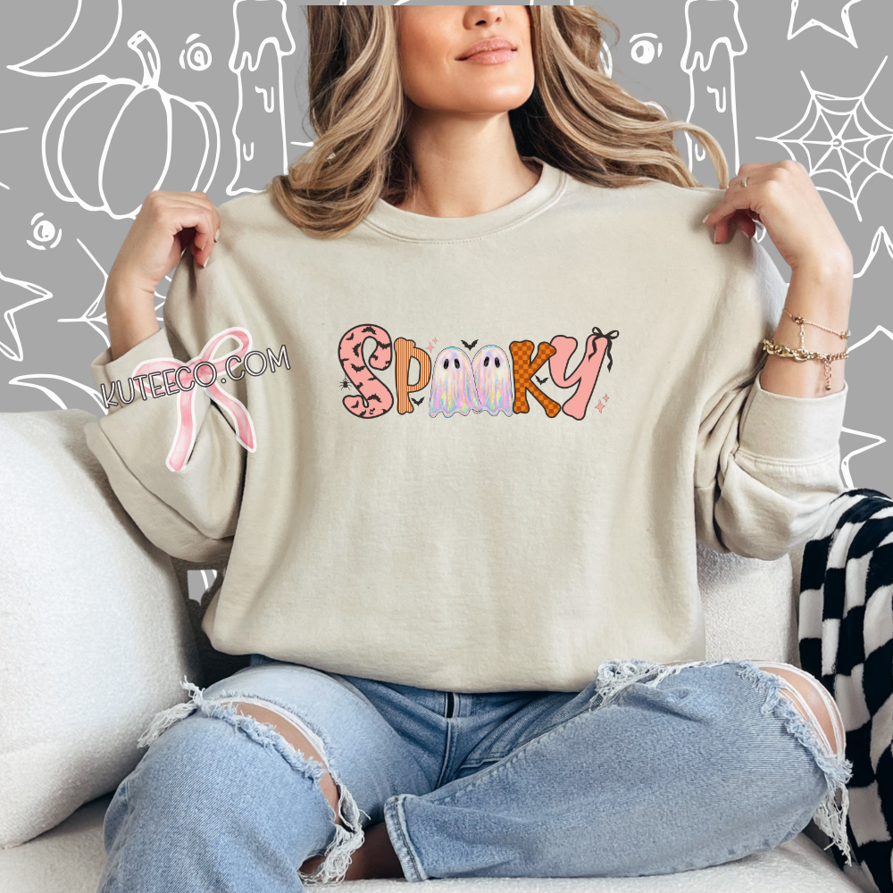 Spooky Holographic Ghostie- T-Shirt/ Sweater