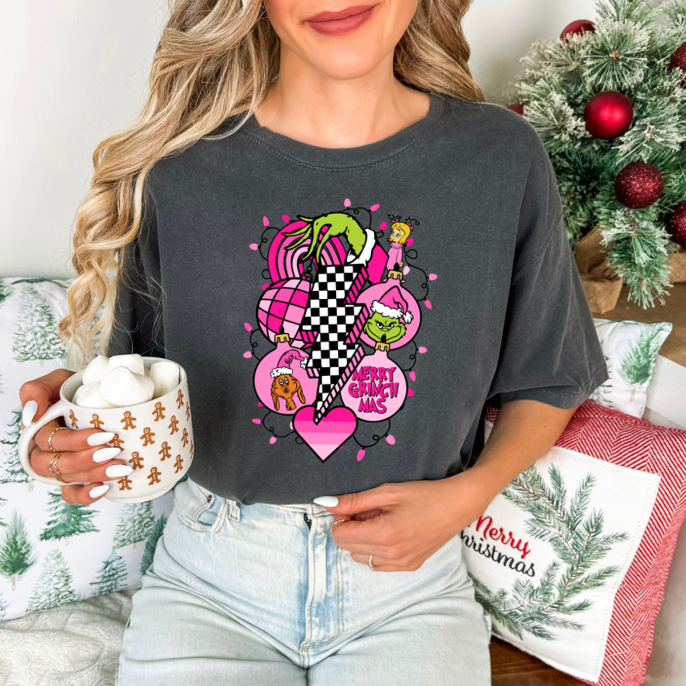 Retro HOT Pink Grinch -Tee