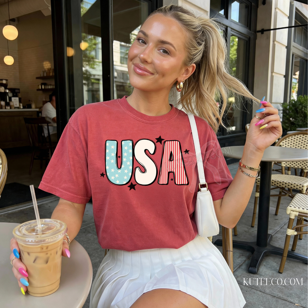 USA Stars & Stripes- Comfort colors Shirt/ Sweatshirt