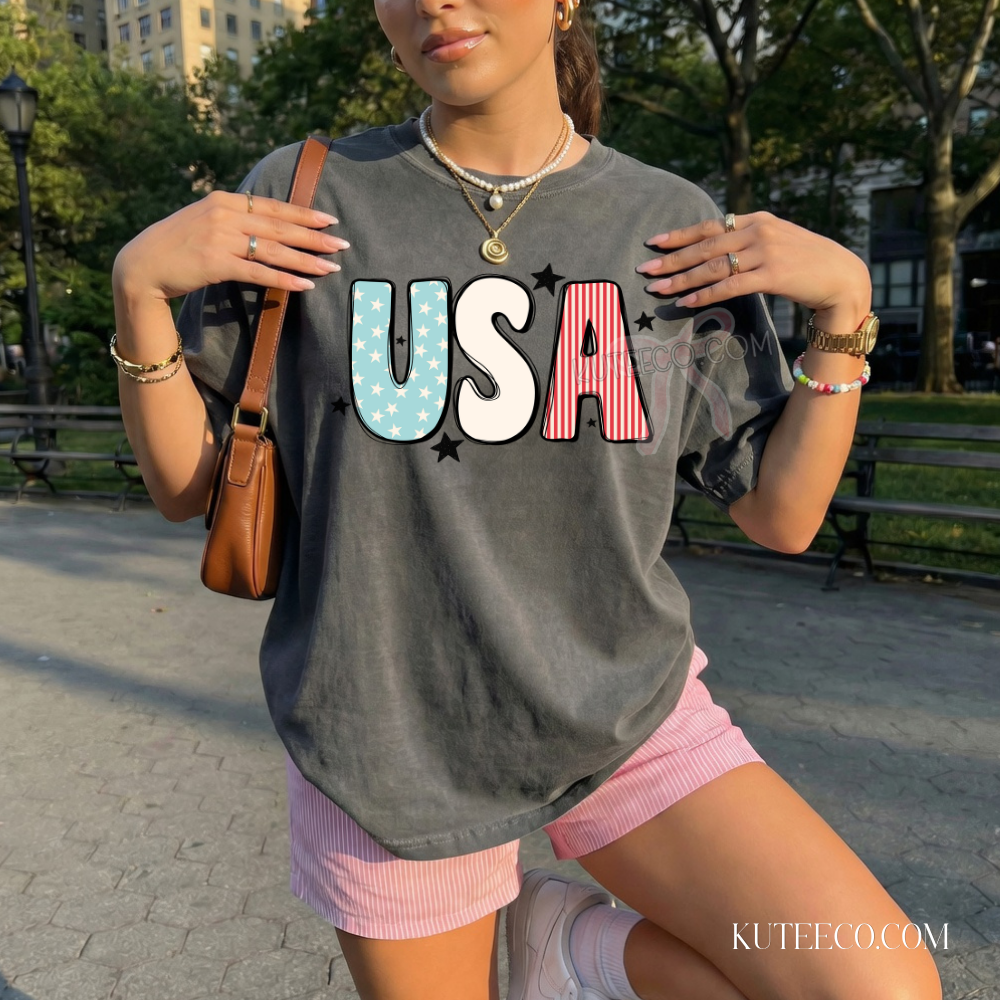 USA Stars & Stripes- Comfort colors Shirt/ Sweatshirt