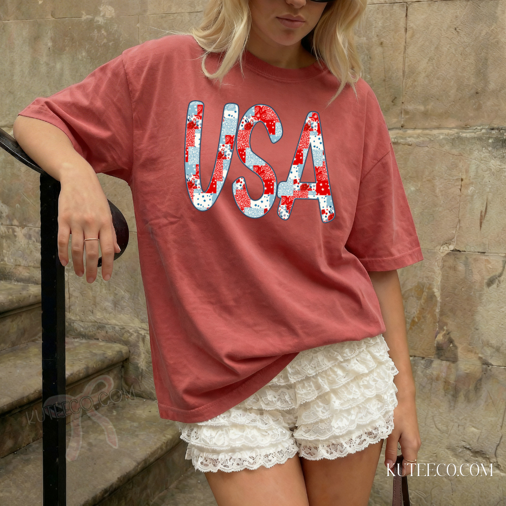 Quilted USA -Comfort colors Shirt/ Sweatshirt