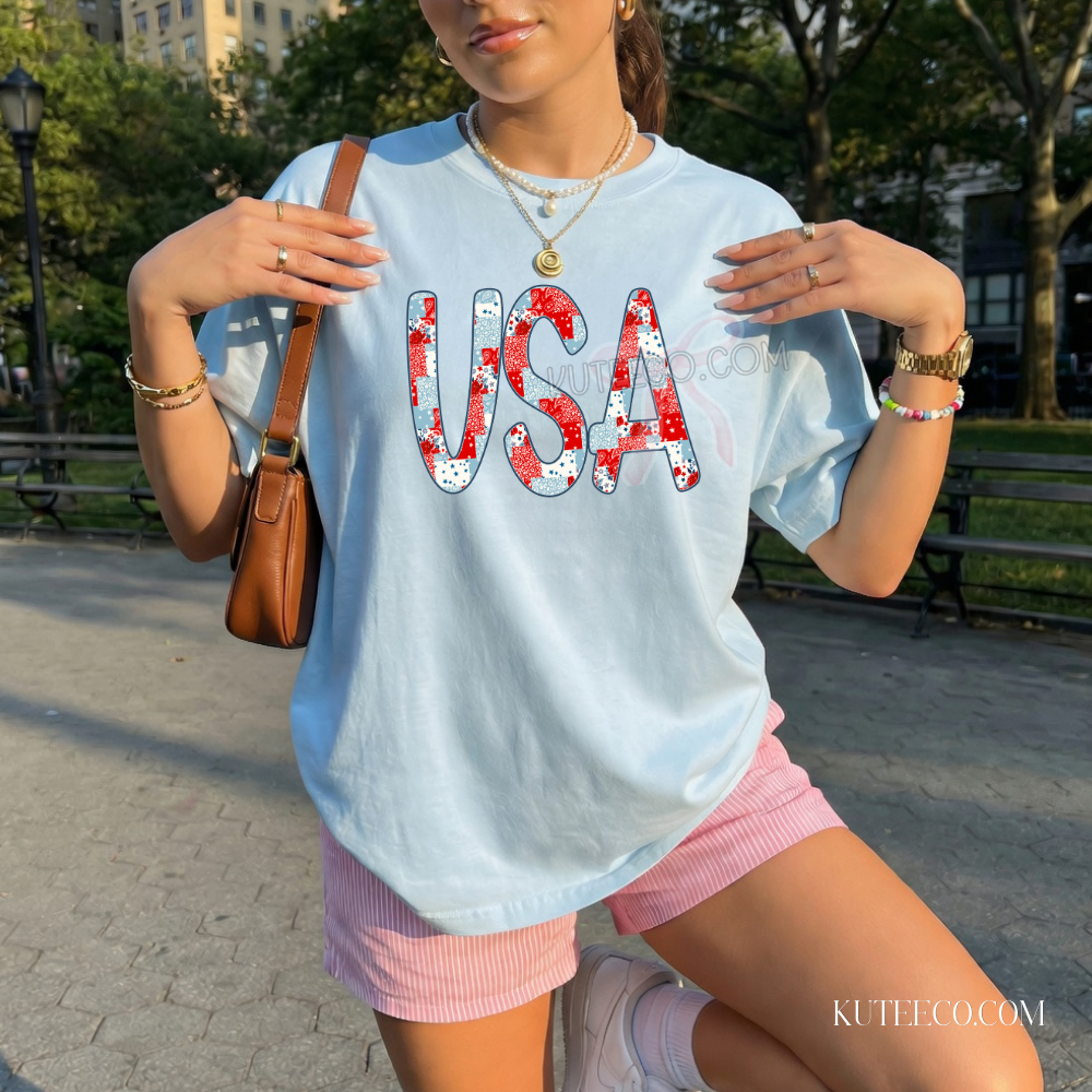 Quilted USA -Comfort colors Shirt/ Sweatshirt