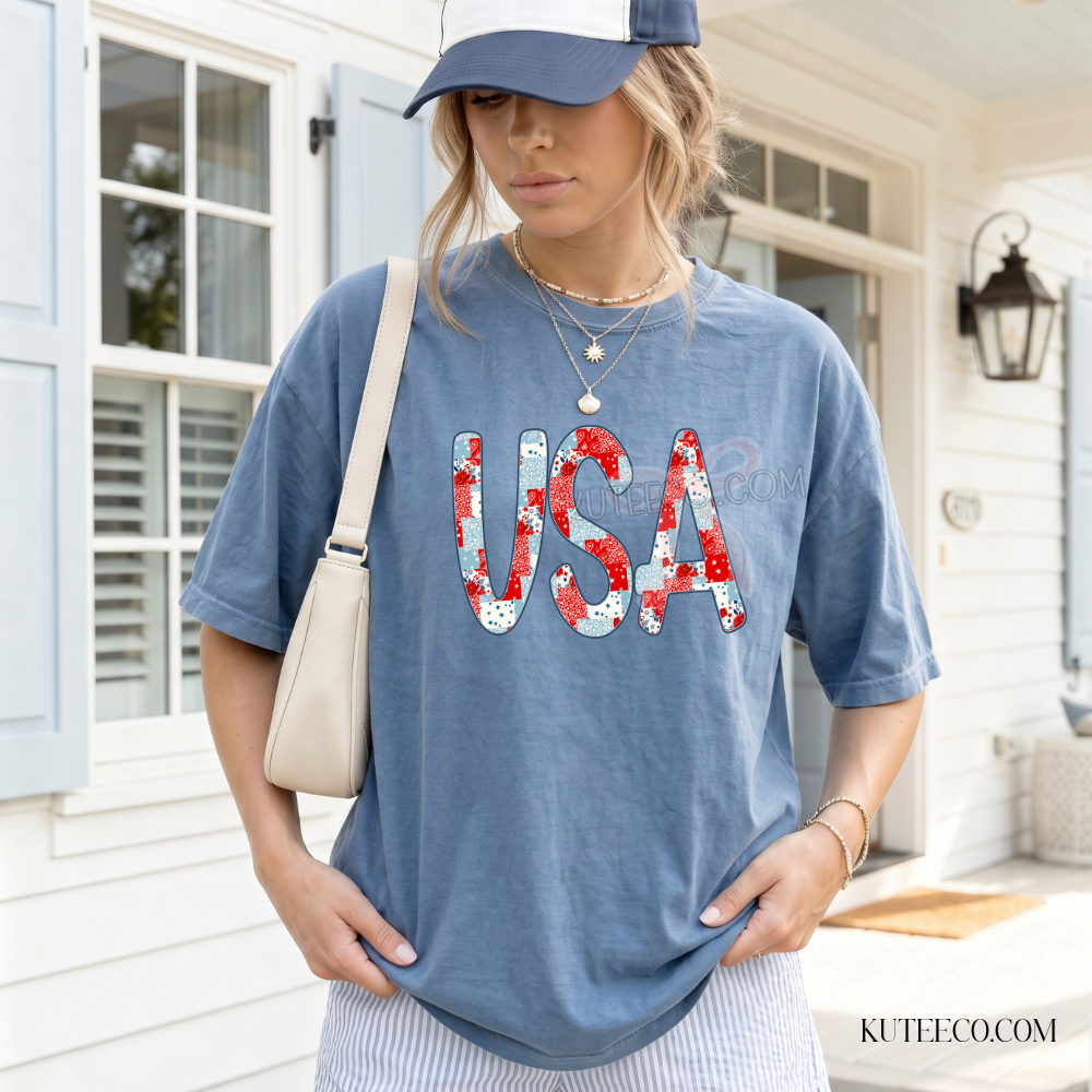 Quilted USA -Comfort colors Shirt/ Sweatshirt