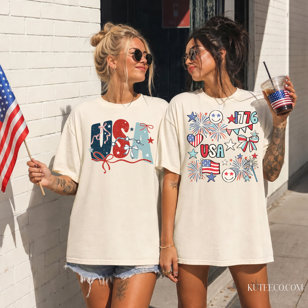USA Bow's - Comfort colors Shirt/ Sweatshirt