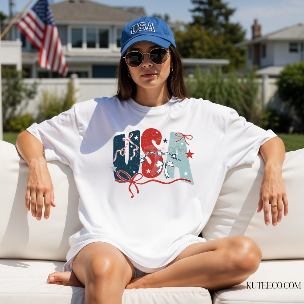 USA Bow's - Comfort colors Shirt/ Sweatshirt