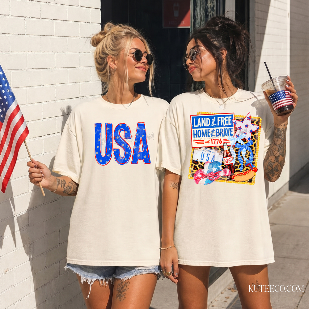 Blue Stars USA- Comfort colors Tee