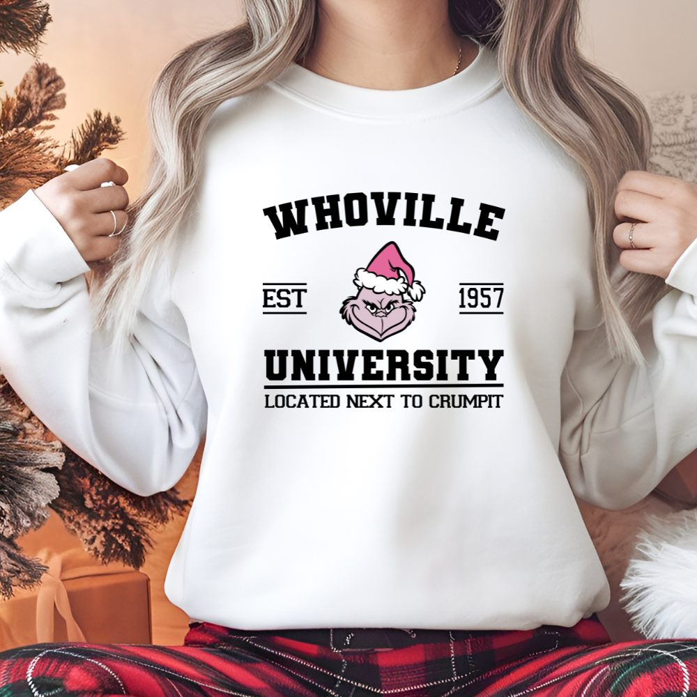 whoville cute pink grinch sweater