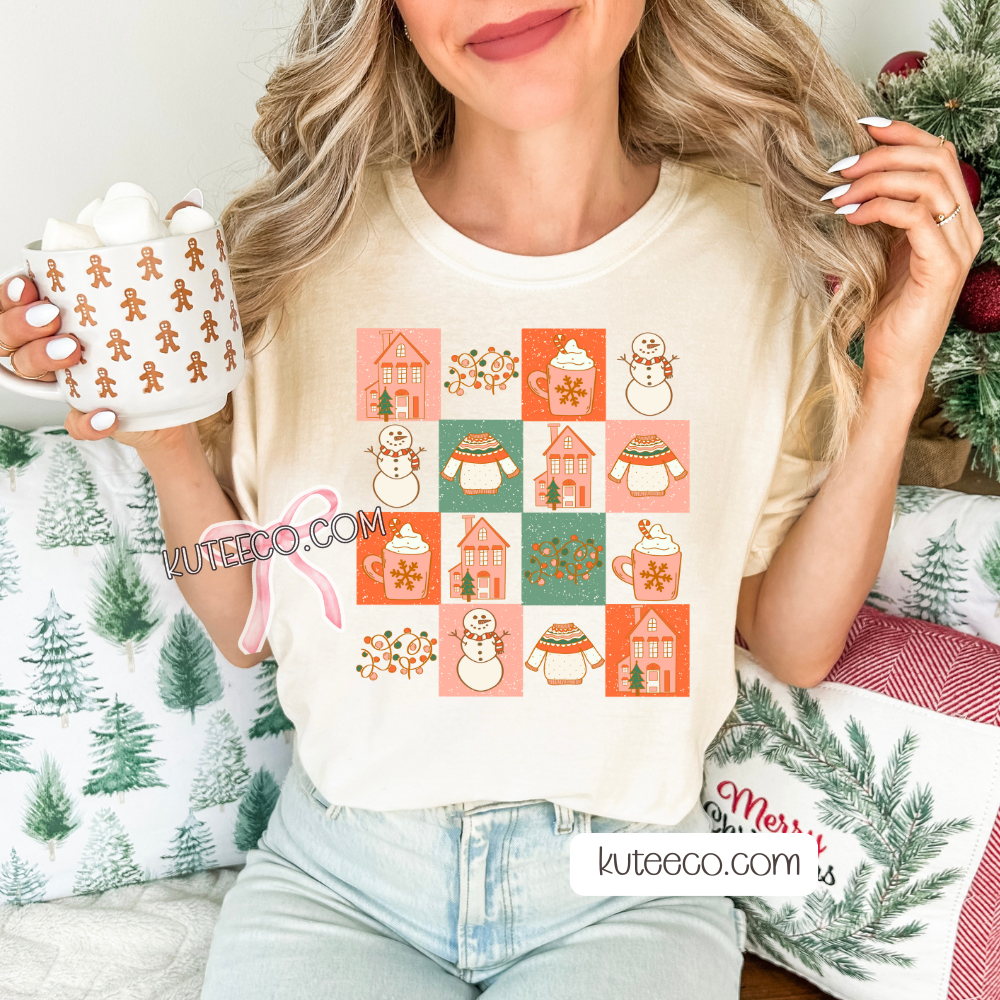 Christmas Checkers T-shirt/ Sweatshirt
