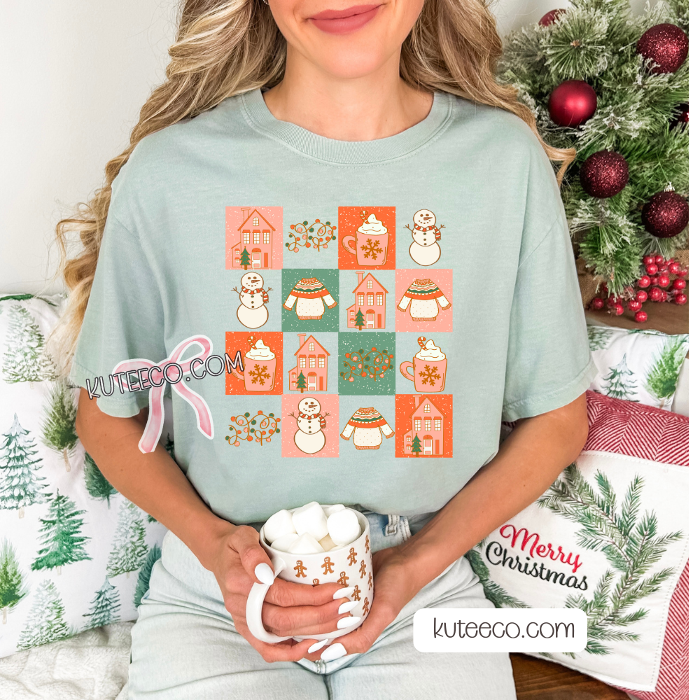 Christmas Checkers T-shirt/ Sweatshirt