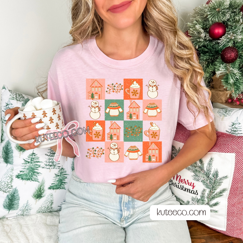 Christmas Checkers T-shirt/ Sweatshirt
