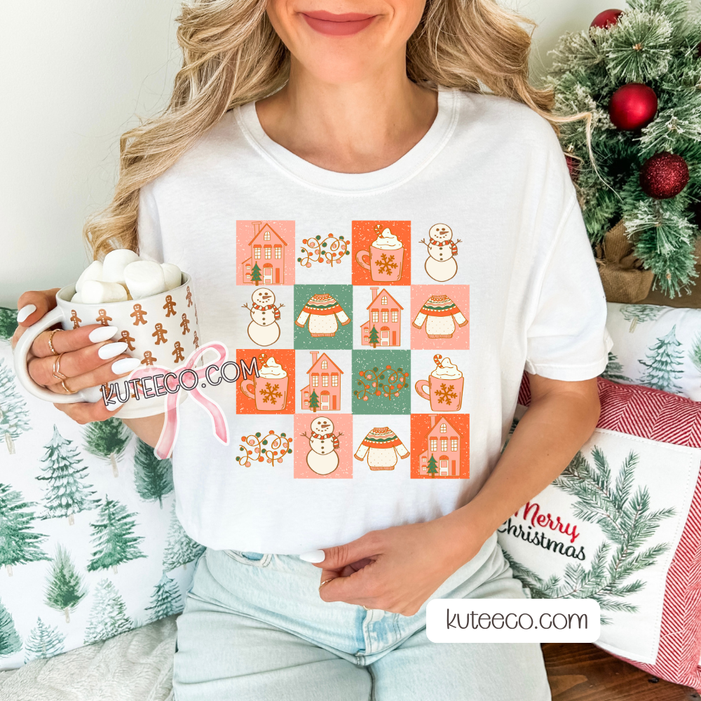 Christmas Checkers T-shirt/ Sweatshirt