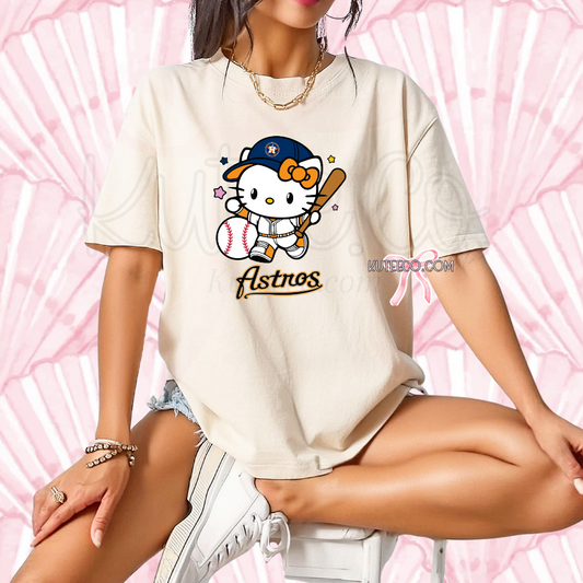 Ivory girly astros baseball Tshirt 