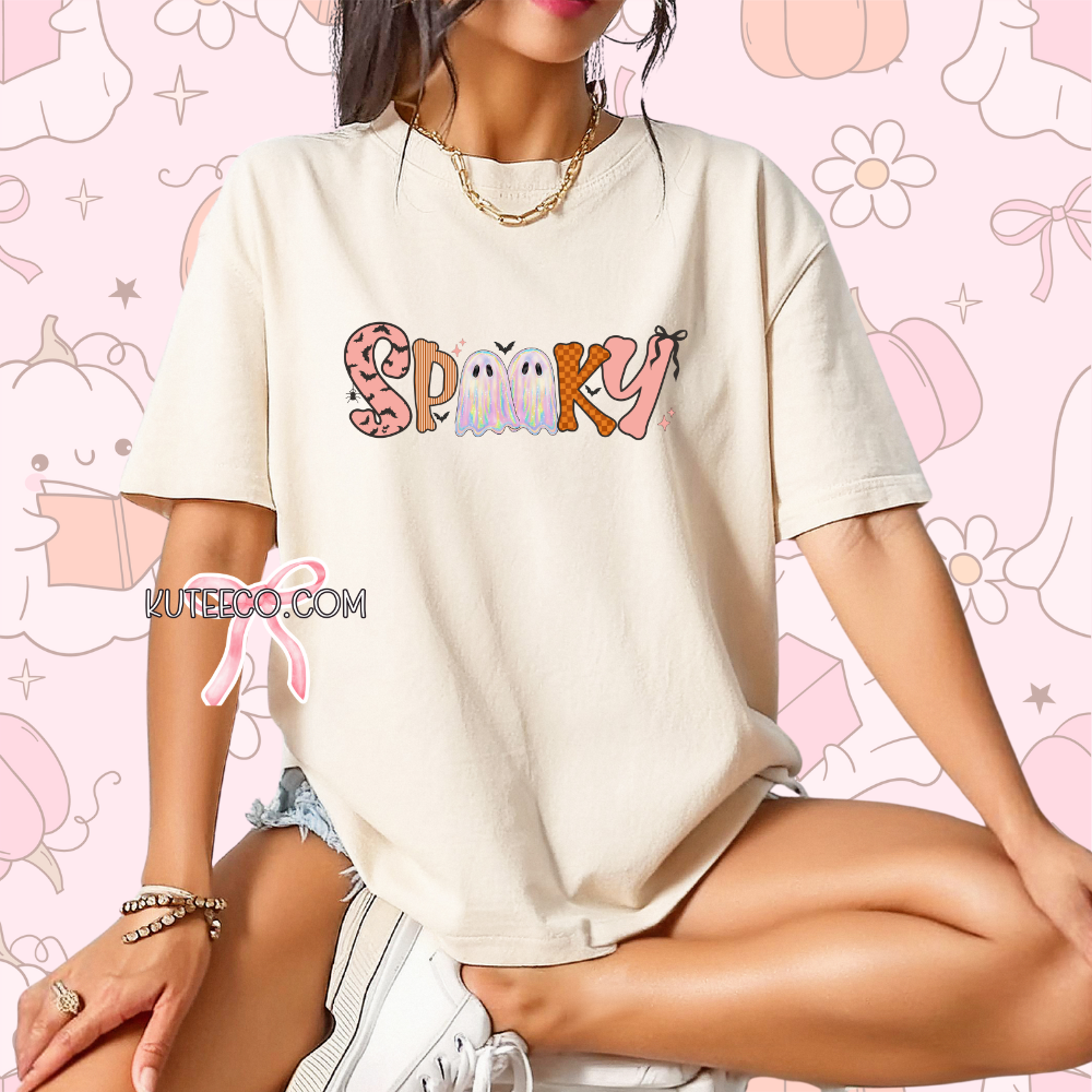 Spooky Holographic Ghostie- T-Shirt/ Sweater