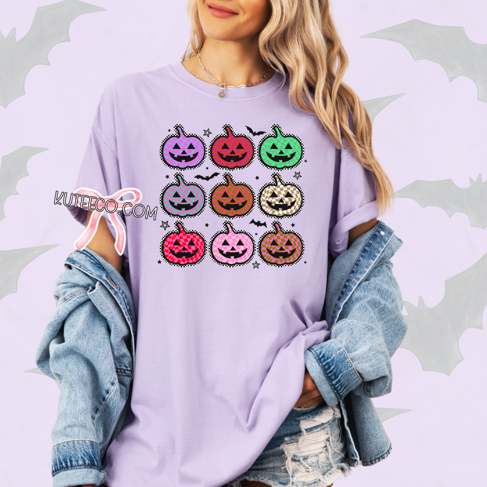 Checkered Pumpkins- T-shirt/ Sweater