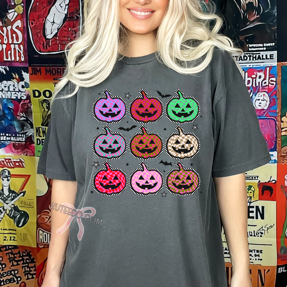 Checkered Pumpkins- T-shirt/ Sweater