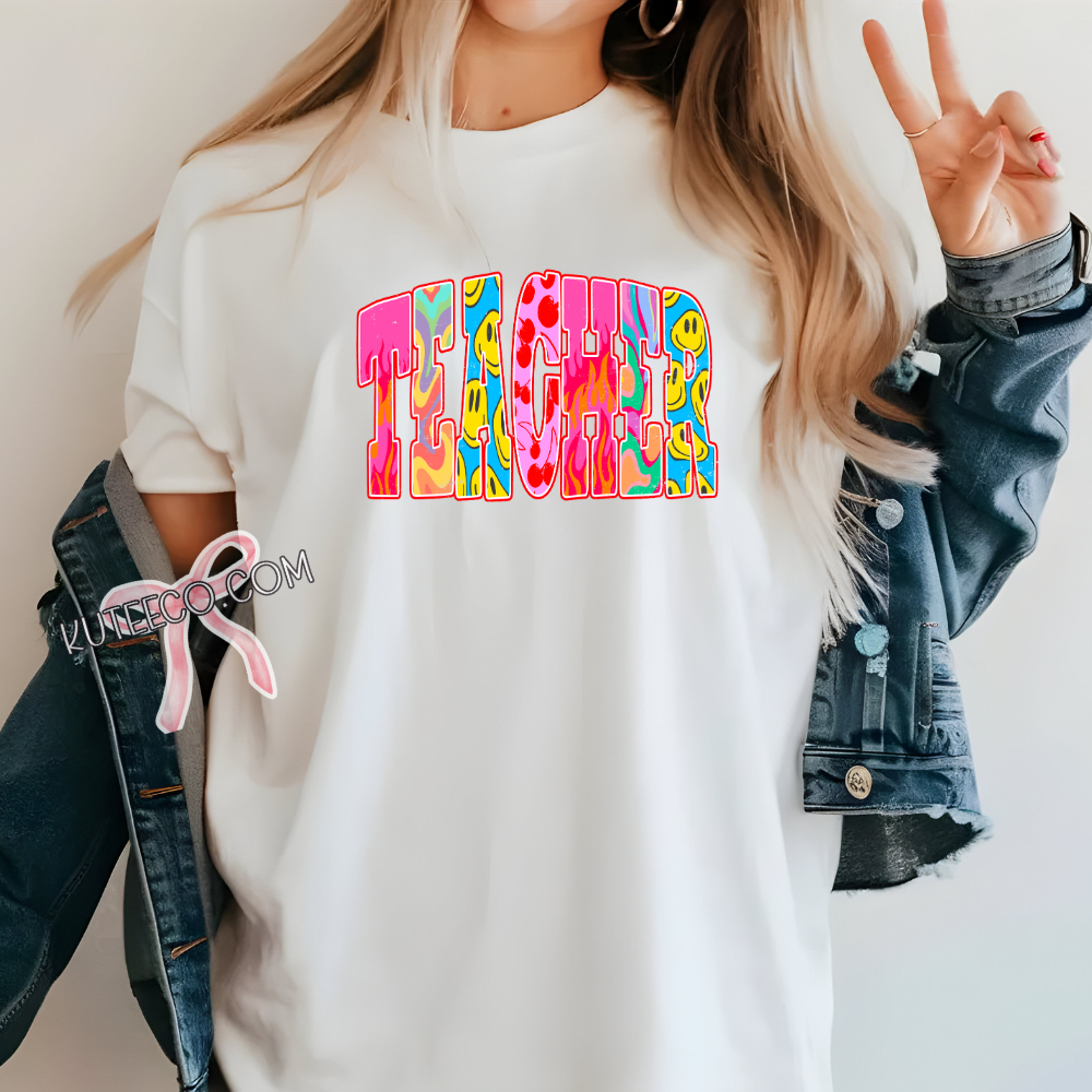 Cherry Smiley Teacher-T-Shirt