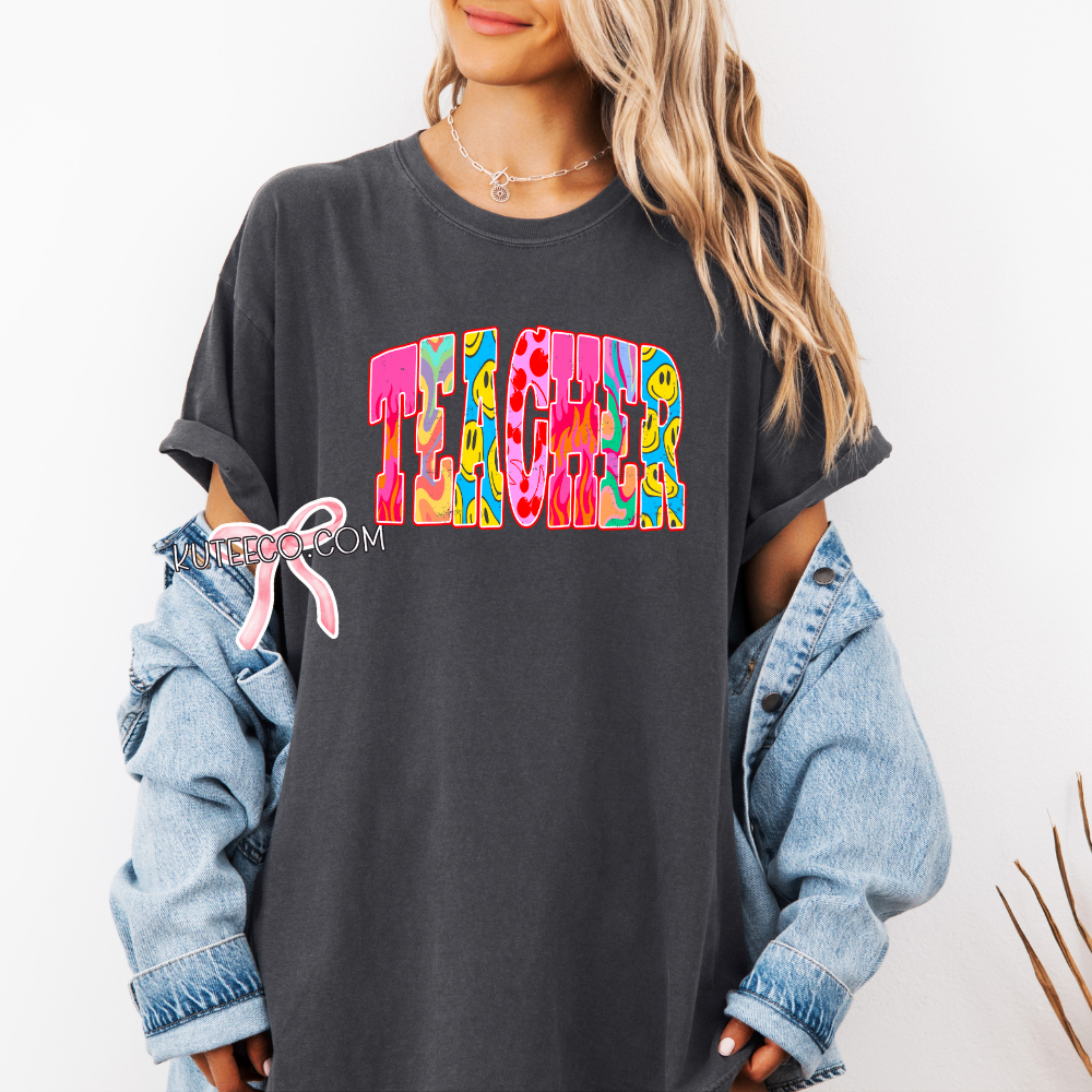 Cherry Smiley Teacher-T-Shirt