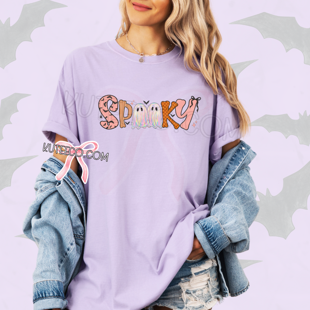 Spooky Holographic Ghostie- T-Shirt/ Sweater