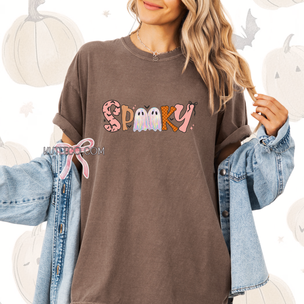 Spooky Holographic Ghostie- T-Shirt/ Sweater