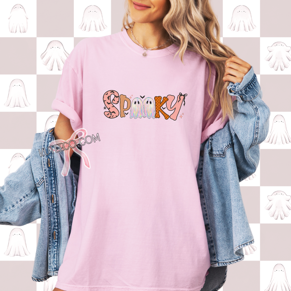 Spooky Holographic Ghostie- T-Shirt/ Sweater