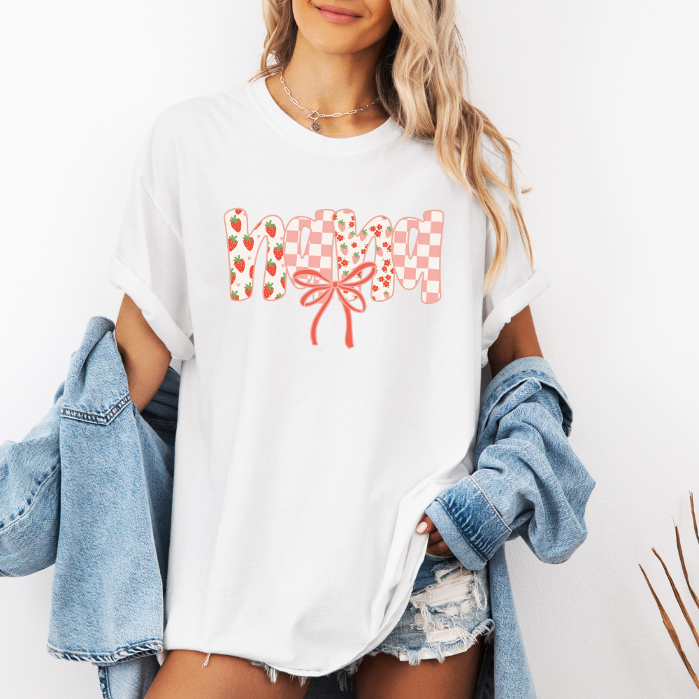 Strawberry( Pick your Text NEUTRAL)  - Comfort Colors Tee