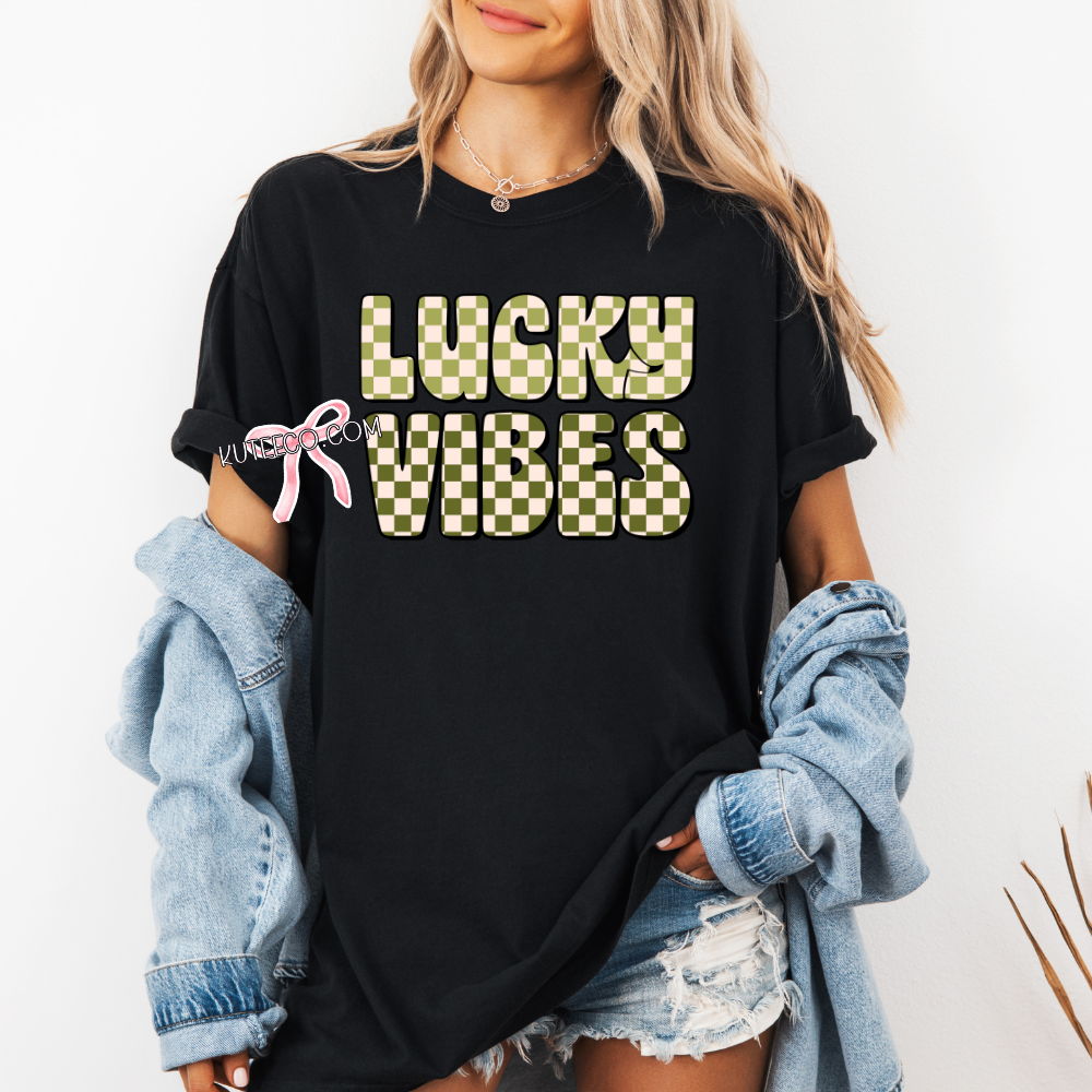 Comfort Colors Lucky Vibes- Tee/Sweatshirt