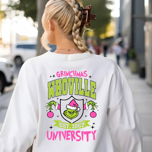 Grinch University Front/Back- Sweater