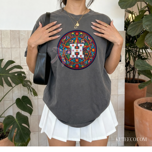 H-Town Faux Embroidered- Comfort colors Shirt/ Sweatshirt