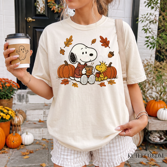 Fall Snoopy - Comfort Colors Tee/ Sweatshirt