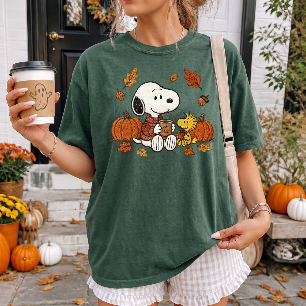 Fall Snoopy - Comfort Colors Tee/ Sweatshirt