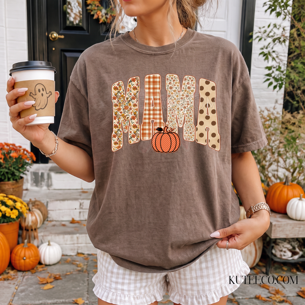 MAMA pumpkin- Comfort Colors Tee