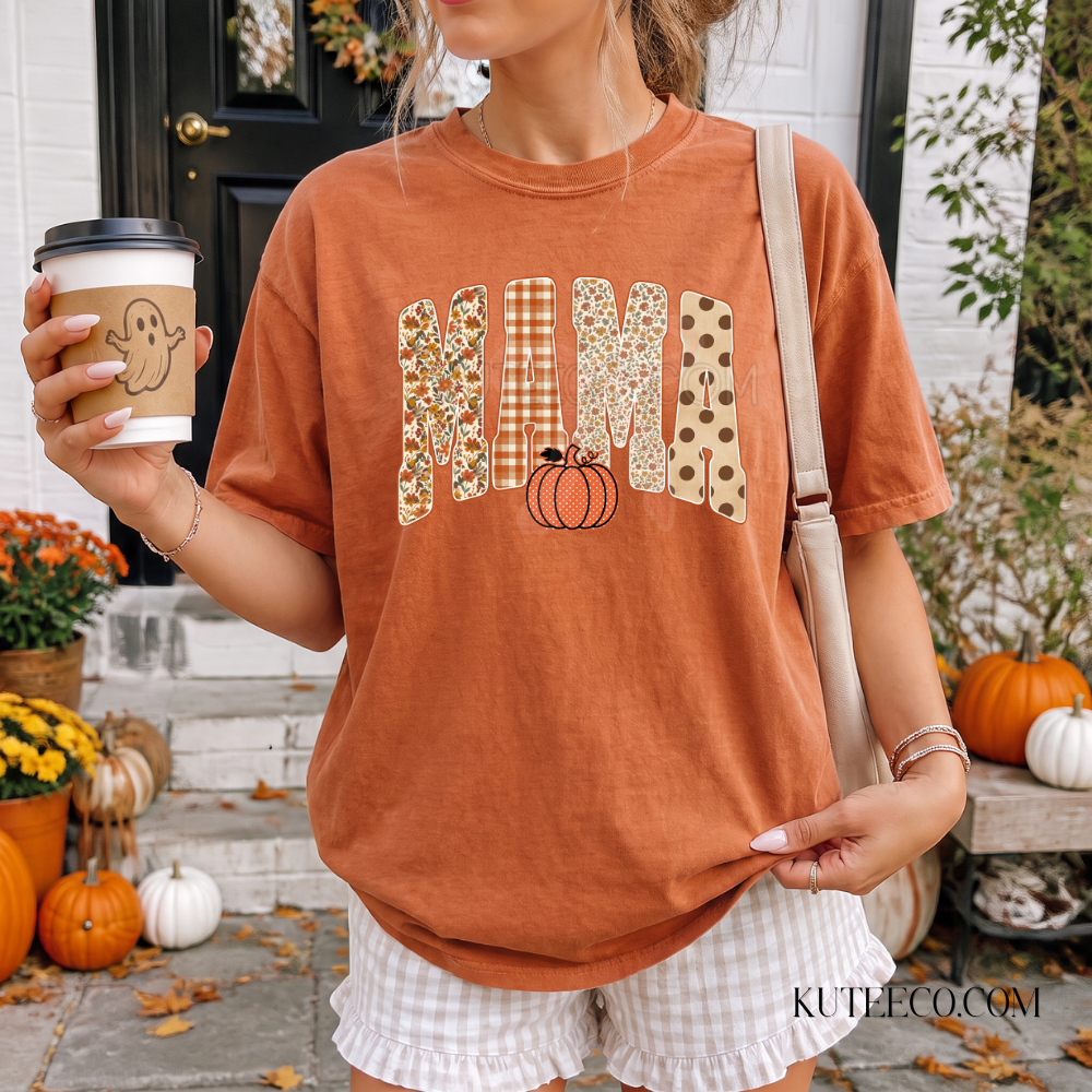 MAMA pumpkin- Comfort Colors Tee